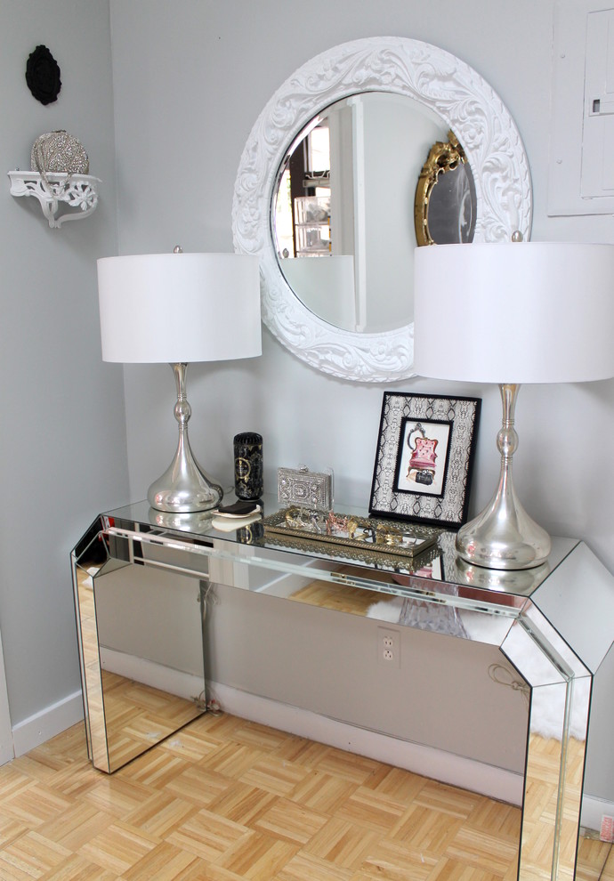 1 mirrored console table entryway entrance glam decorating