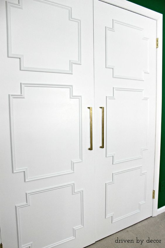 update closet doors with modling ideas