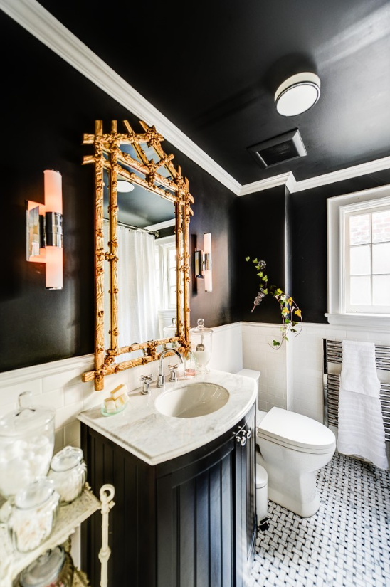 black-bathroom-black-ceiling-decorating-ideas-under-floor-heating