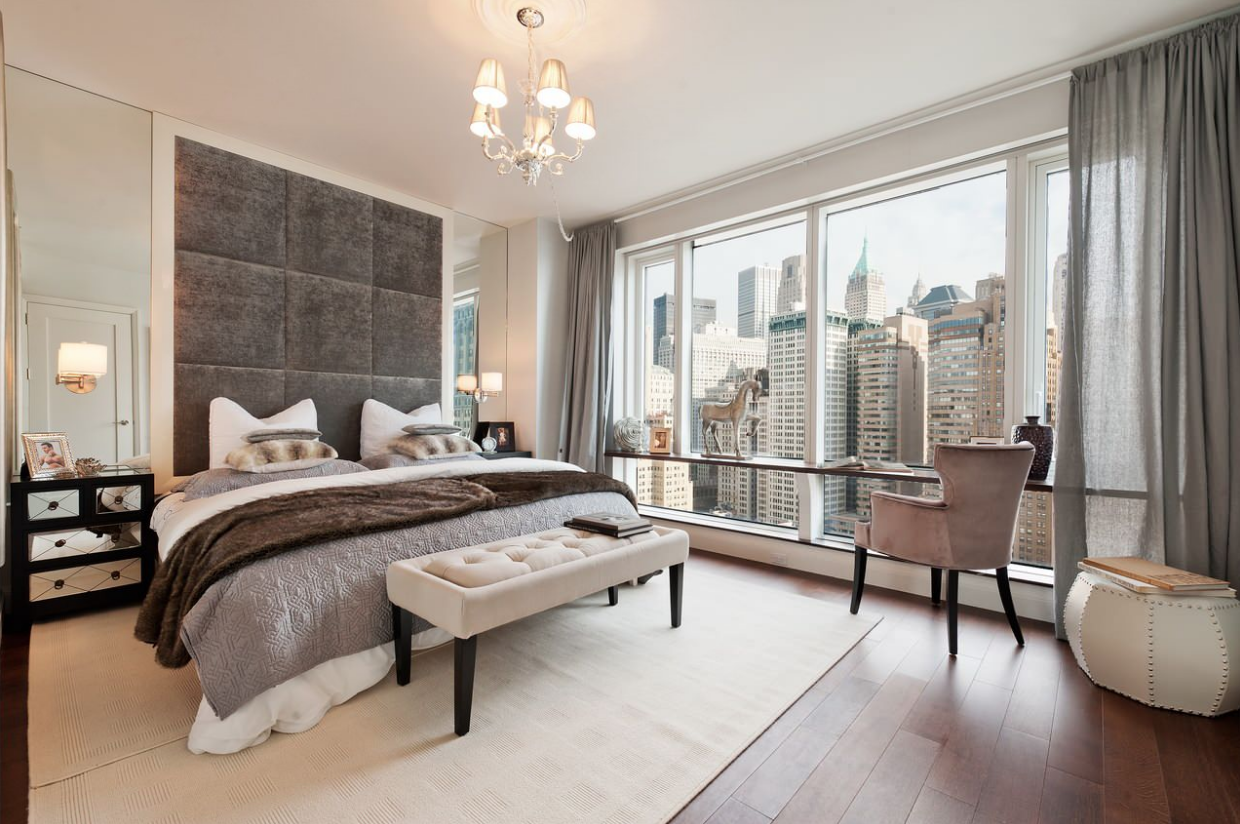 glamorous new york city apartment decorating ideas mirrored dresser