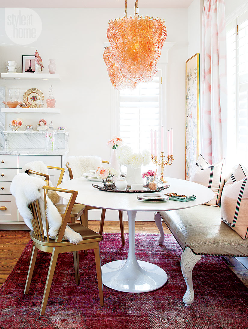 dining-room-peach-pink-decorating-cute-pretty