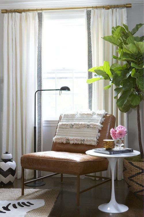 gold-curtain-rod-with-greek-key-curtains-ideas-decorating-glam-zebra-rug