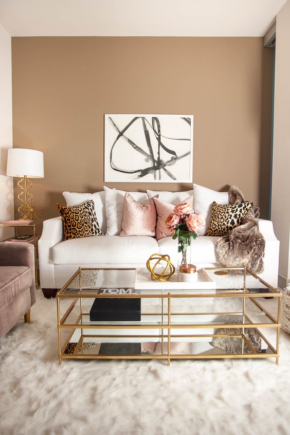 Glam decor deals living room