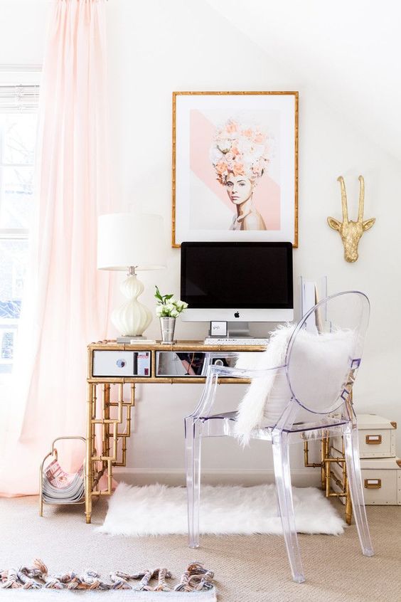 photo-pretty-pink-mirrored-desk-office-glam-glamorous-lucite-ghost-chair-decorating-ideas