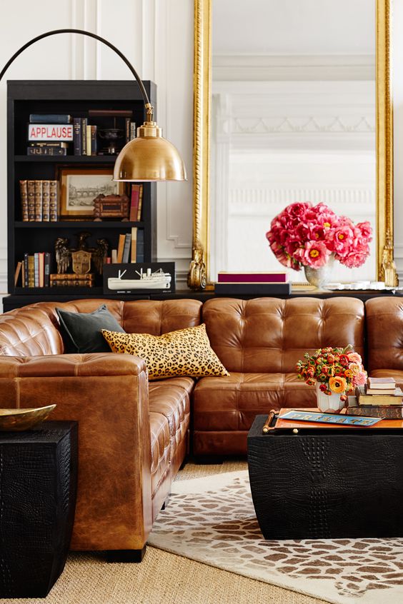 Living room deals with leather sectional