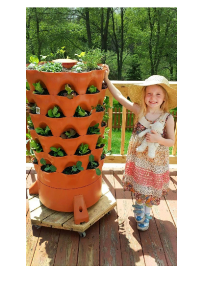 vertical garden tower planter for planting on your balcony